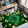 Borussia Mönchengladbach Muster Teppich, Innen-/Außenmatte, für Picknick, Spielzimmer, Schlafzimmer, Büro, Wohnzimmer, Heimdeko Teppich, Geburtstagsgeschenk