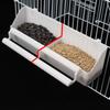 Large Double Grid Stand Bird Feeding Trough Parrot Feeder Compartment Pigeon Sparrows Bird Feeder With Standing Pole Pet Supplie
