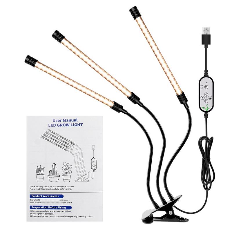 Full Spectrum Multi-Head LED Grow Light Clip Light USB DC 5V For Plants Sunshine Light LED Plant Lamps Waterproof