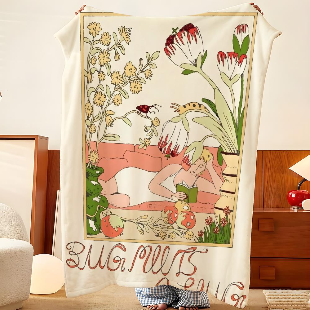Artist S-Simone G-Goder Throw Flannel Throw Blanket, Lightweight Cozy, Durable Washable Cute Cool