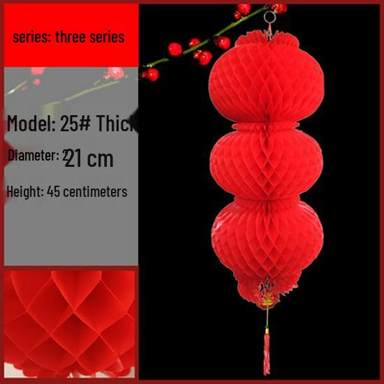 Red Lantern Ornaments for Weddings, New Year, Indoor Decor & Mall Displays