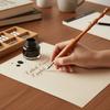 7pcs Antique Copperplate Finish Calligraphy Dip Pen Flat Nibs Oblique Pen Holder  For Artists