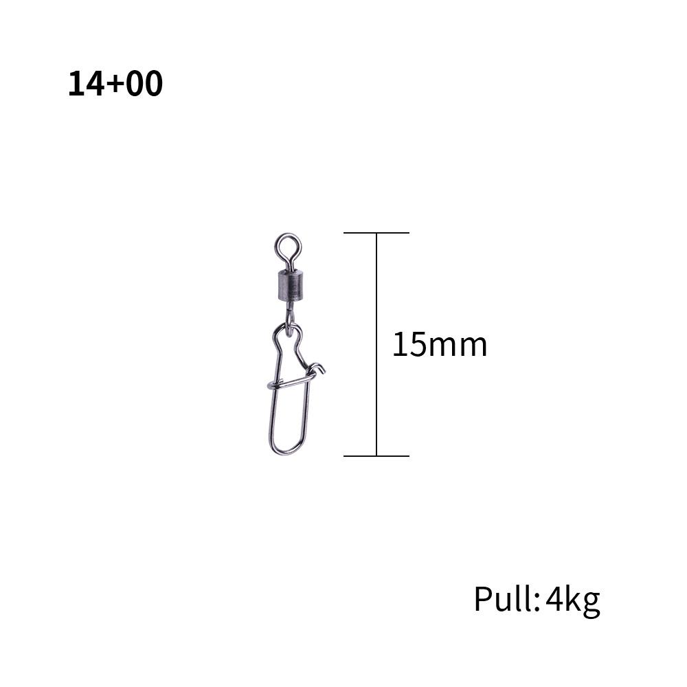 

HENGJIA, 50 шт., аксессуары для рыбалки на щуку, соединительный штифт, подшипник, вертлюг из нержавеющей стали, рыболовный крючок, приманка, вертлюги, снасти