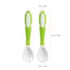 Baby Spoon and Fork Set Travel Case Bendable & Non-Slip Handle Baby Training Spoon with Storage Box Portable Baby Tableware for Babies Infants Toddler