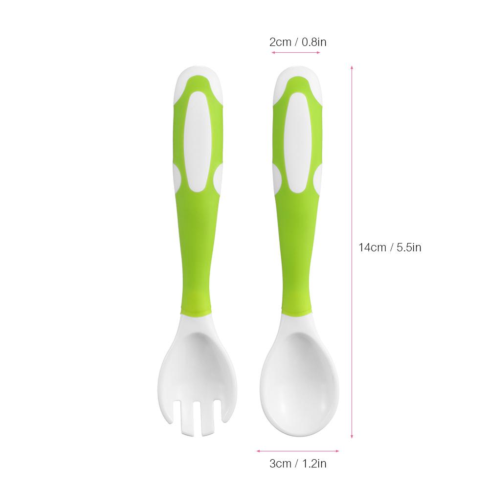 Baby Spoon and Fork Set Travel Case Bendable & Non-Slip Handle Baby Training Spoon with Storage Box Portable Baby Tableware for Babies Infants Toddler