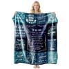 Soft Fleece Blanket With Customizable Gift Text Print Sofa Nap Or Air Conditioning Use