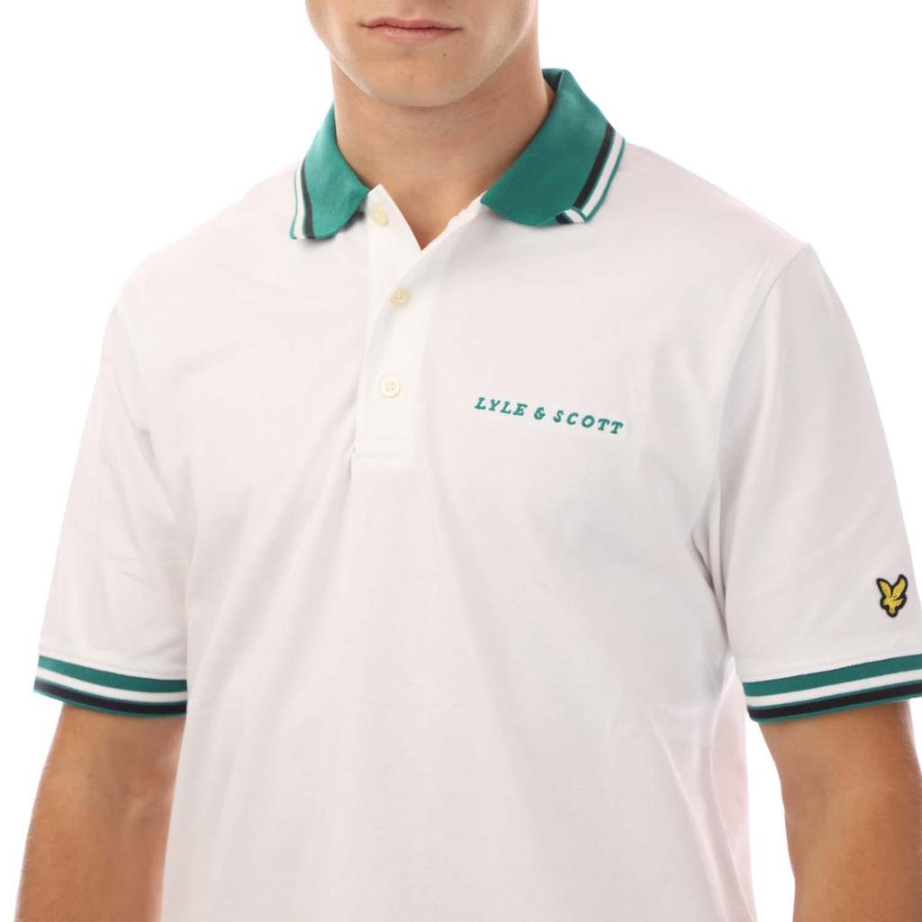 Lyle & Scott Mens Embroidered Logo Tipped Polo Shirt