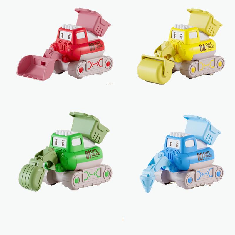 Children's Inertial Excavator Toy Car Set - Durable Construction Vehicle Model