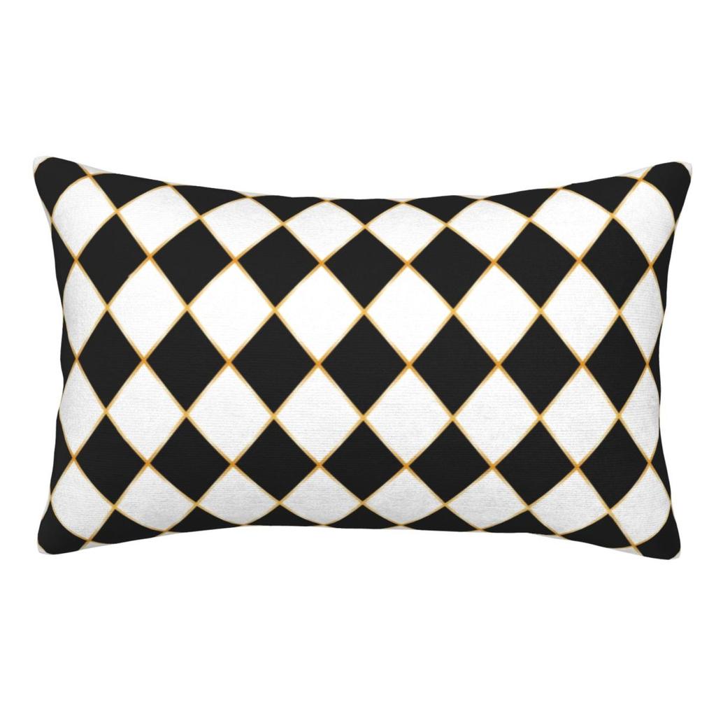 Abstract Checkerboard Rectangle Pillowcase Cushion Cover Decorative Bedroom Bed Home Comfort Throw Pillow