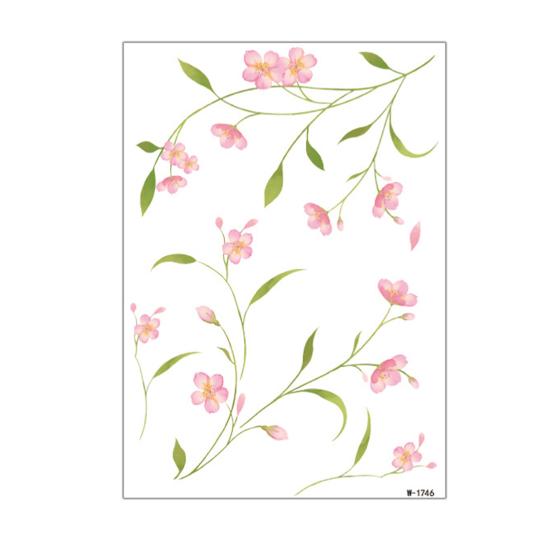 Jijijing 1 Sheet Colorful Flower Tattoo Stickers, Waterproof Temporary Fake Arm Chest Shoulder Tattoos for Women