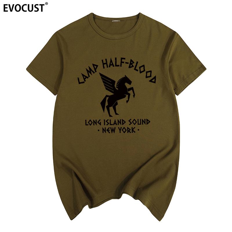 Camp Half Blood Long Island Sound NY Percy Jackson Vintage T-Shirt Halloween Kostüm Unisex Baumwolle Herren T-Shirt Neu Damen TEE