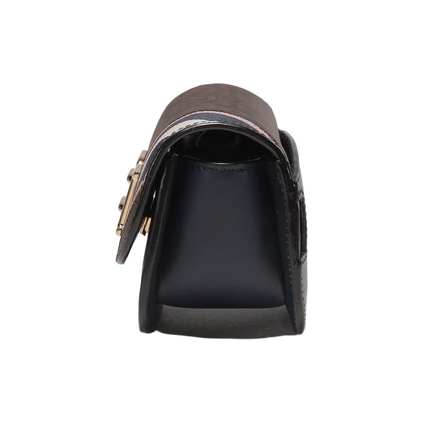 Bally B-Chain Monogram TPU Crossbody Shoulder Bag Women Bags Midnight-Blue Brown 6301931