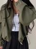 Women's Petite Hong Kong Style Collar Zip-Up Baseball Jacket - Versatile, Trendy Top for Spring and Autumn