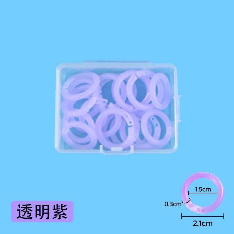 

20pcs/box Colorful Loose Leaf Binder Rings Plastic Detachable Binding Buckles DIY Notebook Office File Organizer Accessories