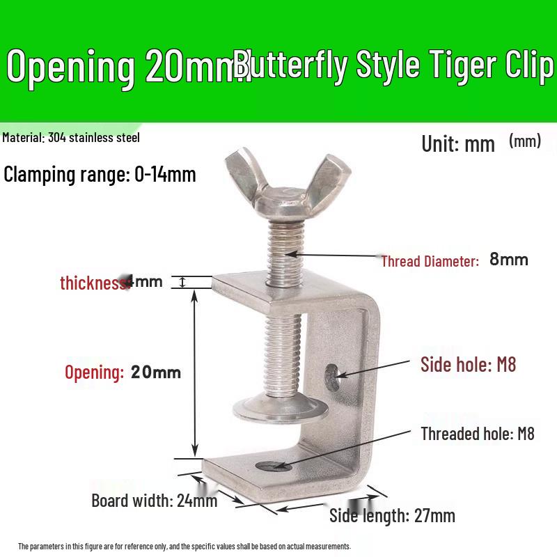 304 Stainless Steel U-Clamp Tiger Clamp with Hand-Tightened Eyebolt