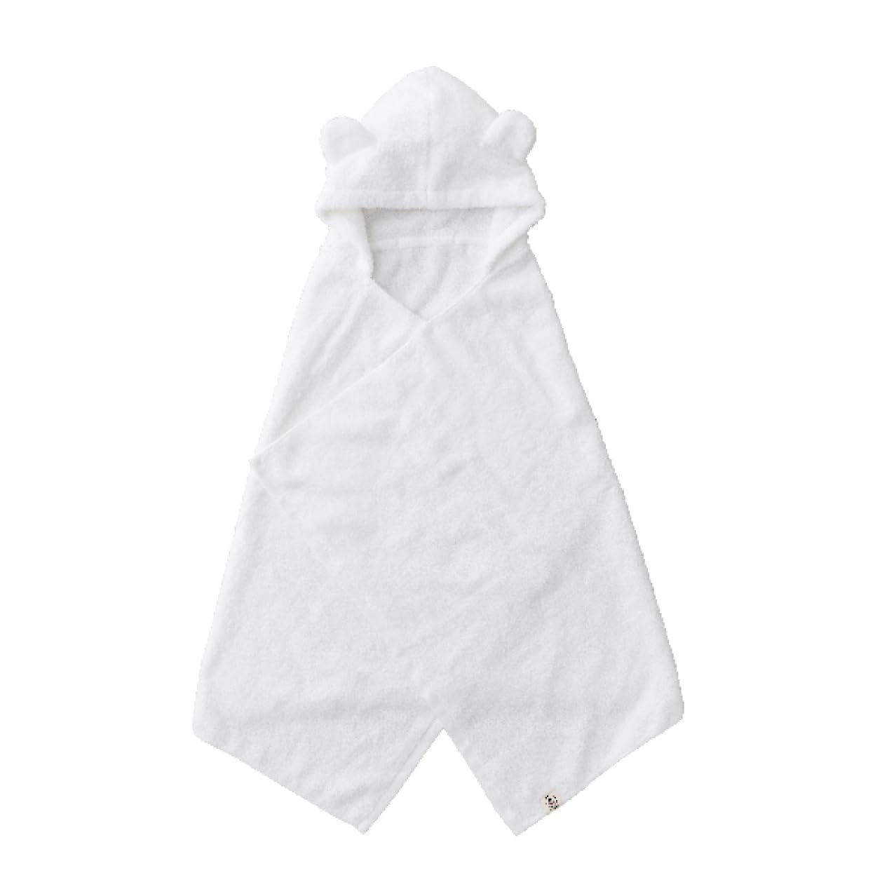 

Imabari Made in Baby Bathrobe and Bath Poncho Gift Set with Bear [Product] Towel, Japan, (White Ears)