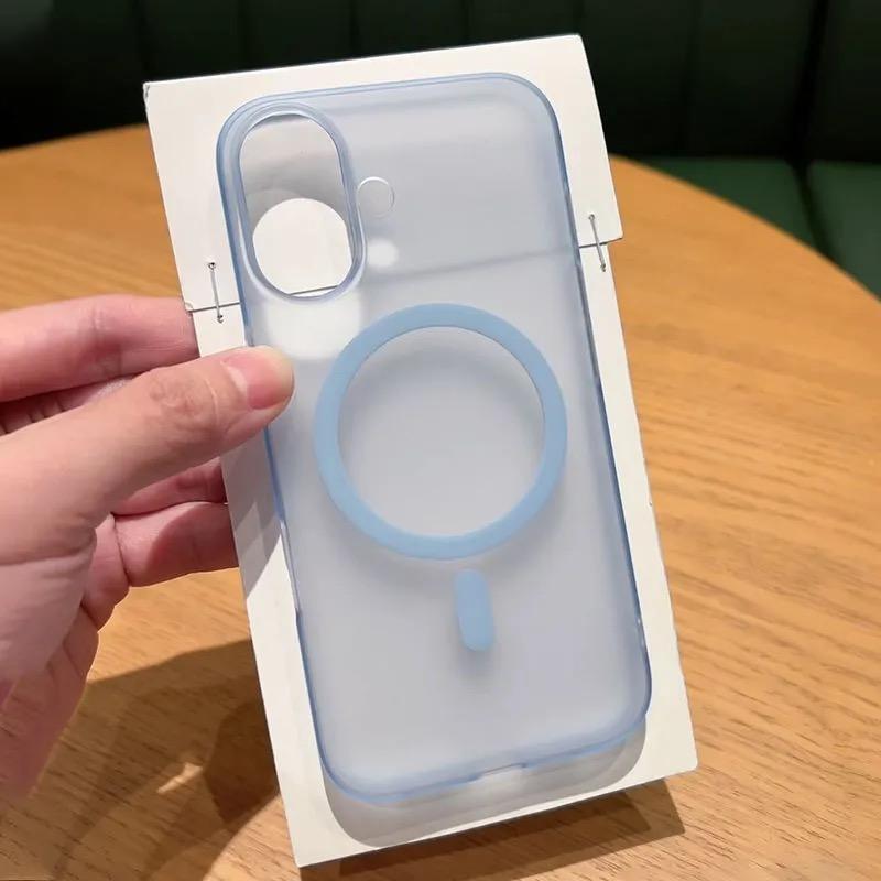 

Ultra-thin Matte Magnetic Case For iPhone 17 Air 16E 16 15 14 13 12 11 Pro Max 8 7 Plus Translucent For Magsafe Hard PC Cover For iPhone 17 Air