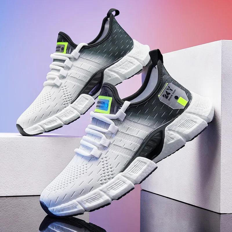 New Fashion Runnning Sport Shoes Men Outdoor Sneakers Lightweight Breathable Mesh Comfortable Men's Casual Shoes Jogging Zapatos