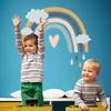 2Pcs Rainbow Paradise Children's Room Wall Sticker PVC Self-adhesive Paper Art Mural Home Decoration Wallpaper