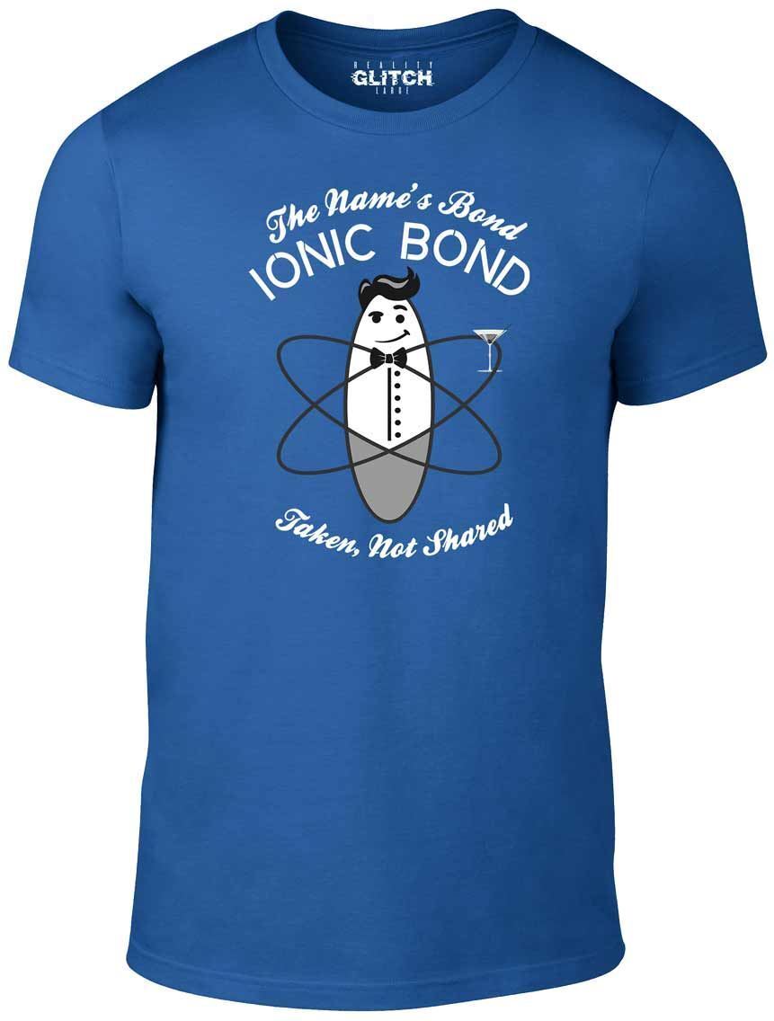 Bond Ionic Bond Mens T-Shirt Mens Womens Tees Top - Funny T Shirt Mens Womens Tees Top physics science joke spy parody 3XL