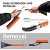27'' Snow Brush And Ice Scrapers For Car Windshield [One-Wipe Clean] Detachable Snow Brush For Car With Ergonomic Foam Grip For Cars, Trucks, SUVs