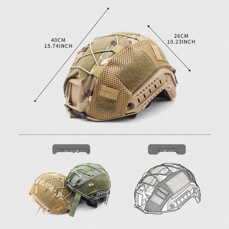FAST Taktischer Helm Tarnabdeckung MK2: Schnellverschluss, Elastisches Seil, Mehrfarbig Anpassbar