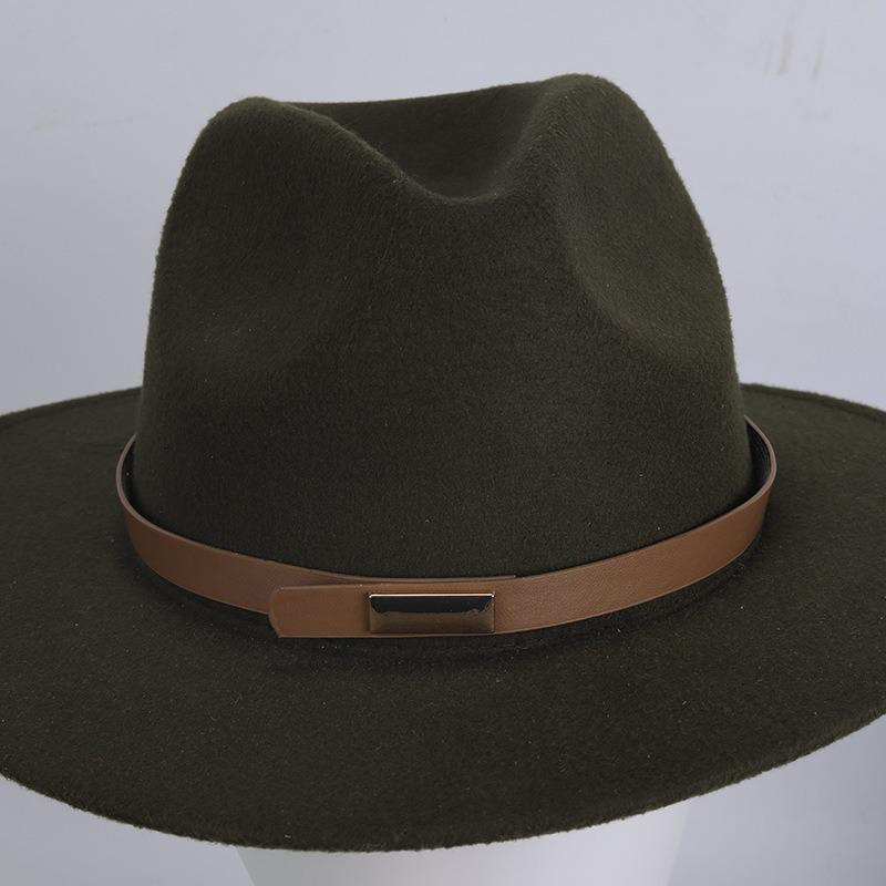 Retro European & American Straw Hat with Leather Buckle and Creative Hatband Decoration