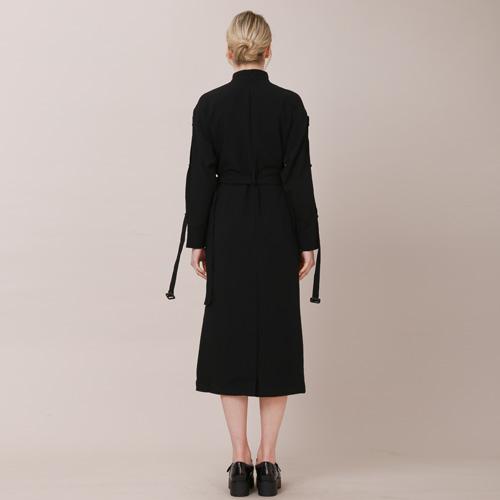 Bunderghost Wing Collar Strap Dress (Black)