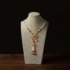 Hanfu Tassels Necklace Long Chain Vintage Chinese Necklace Tang Ming Dynasty Hanfu Pendant Necklace For Women Girl