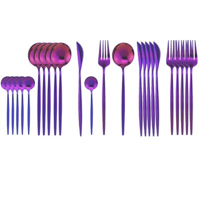 24 Stücke Besteck 304 Edelstahl Geschirr Set Schwarz Besteck Löffel Gabel Messer Westlichen Besteck Für Hochzeit Spülmaschinensicherheit