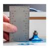 Square Edge Ruler,3'' Pocket Rule,Durable Stainless Slide Precision Rule