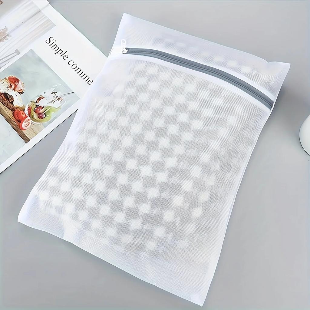3Pcs White  Durable Honeycomb Mesh Laundry Bags For Delicates Net Fabric Durable And Reusable Delicate Wash Bag