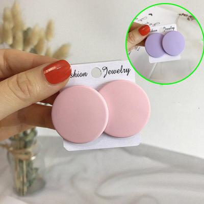 1 Pair Acrylic Female Round Black Blue Bohemian Wedding Earrings Geometry Earings Women'S Earrings Fashion Jewelry AVE