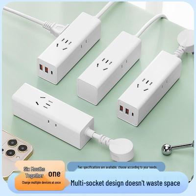 Regleta de Viaje Compacta con USB y Cable de Extensión para Hogar, Residencias Estudiantiles y Oficinas