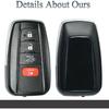 Key Fob Shell Case Replacement Fits for Toyota Highlander RAV4 RAV-4      Keyless Entry Remote Control 4 Button Pad Cover for SUV