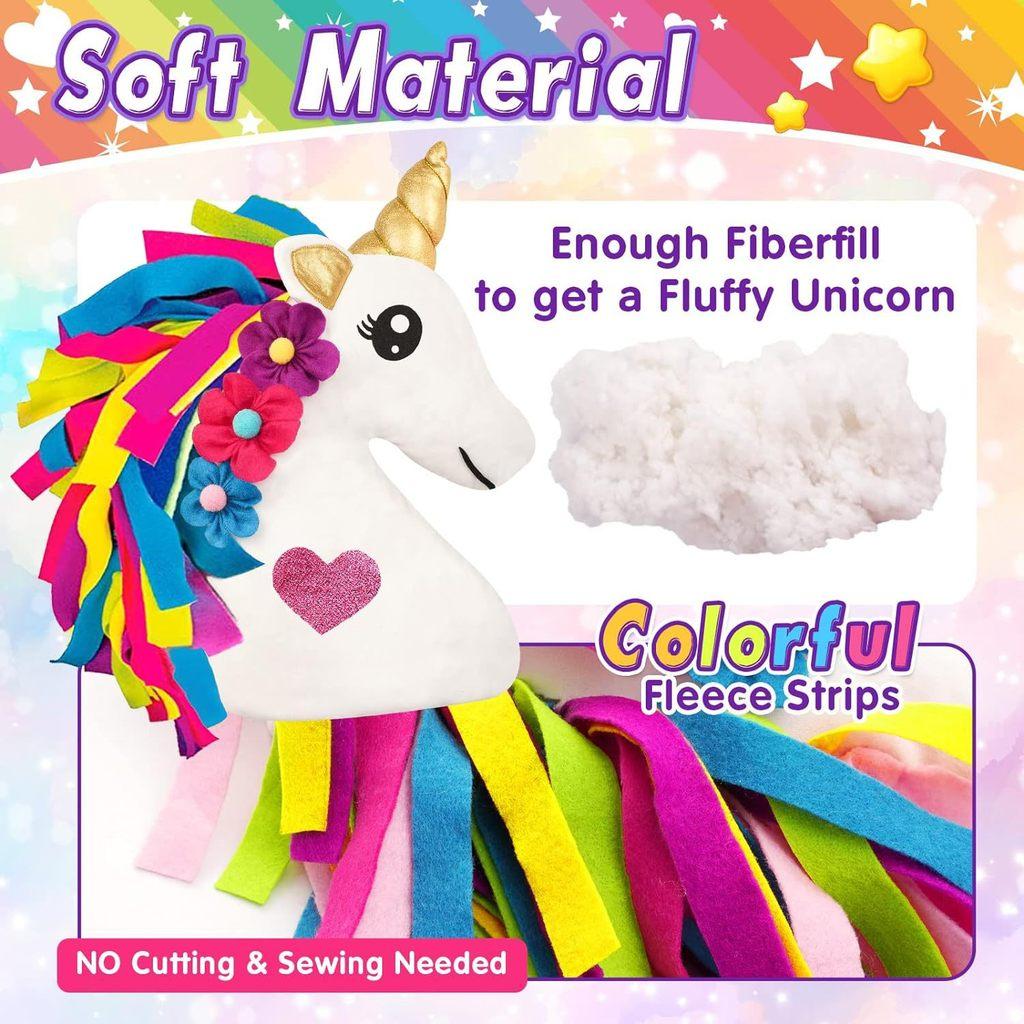 Unicorn Diy Pillow Craft Kit Plush Bedroom Decor Gift For Kids And Teens