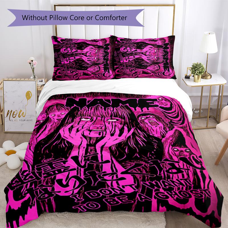 3pcs Custom Name Tomie Kawakami Bedding Set Duvet Cover Closure Includes 1 Duvet Cover & 2 Pillowcases for All Seasons Bedroom Decor