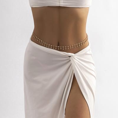 Simple Beaded Waist Belly Chain For Women Girls Sexy Tassel Thin Waist Chain Versatile Body Jewelry Accessories Gifts