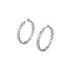 Millenia Triangle Cut Large Hoop Earrings Women Earrings Silver 5598343