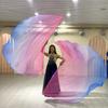 1PC Vibrant Gradient Fan Scarf Fitness Guard Flag Praise Dance Flags Vibrant Dancewear 190x140cm