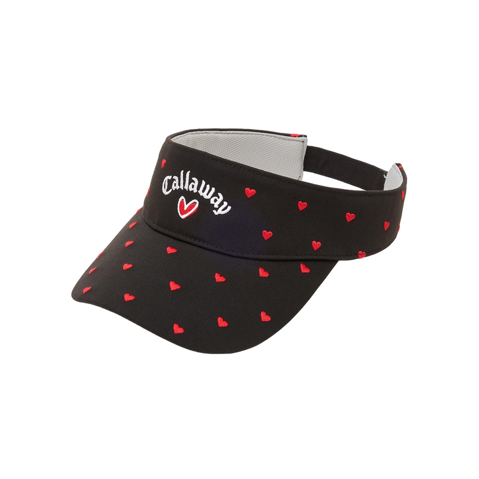 

[Callaway] Женский солнцезащитный козырек (Узор в виде сердечек, регулируемый размер) Кепка для гольфа C24191208 1010Черный