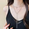 Vintage Colorful Crystal Pearl Double Layer Bead Choker Necklace For Women 2026 Trendy Charm Neck Jewelry Accessories Wholesale