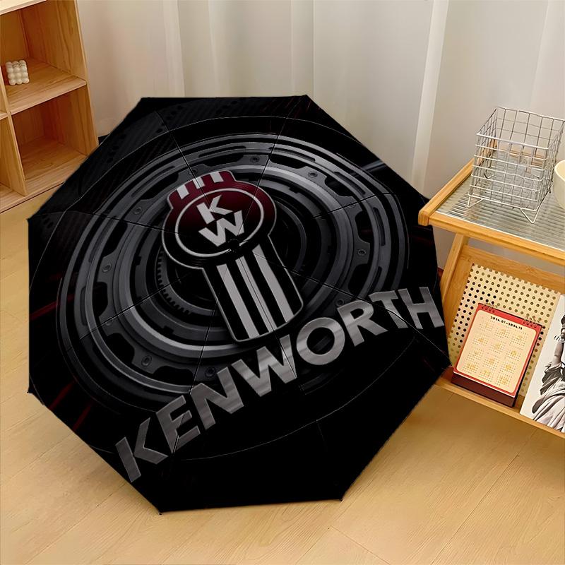 Kenworth Print 8?Ribs Automatic Umbrella Wind Resistant Lightweight Folding Umbrella For Outdoor Travel