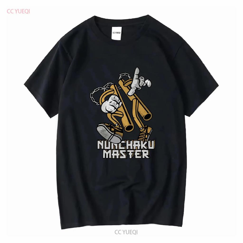 Nunchaku Cartoon Kobudo Master T Shirt nunchuks chainsticks chuka sticks Karate Martial Art Shop long or short sleeves vintage