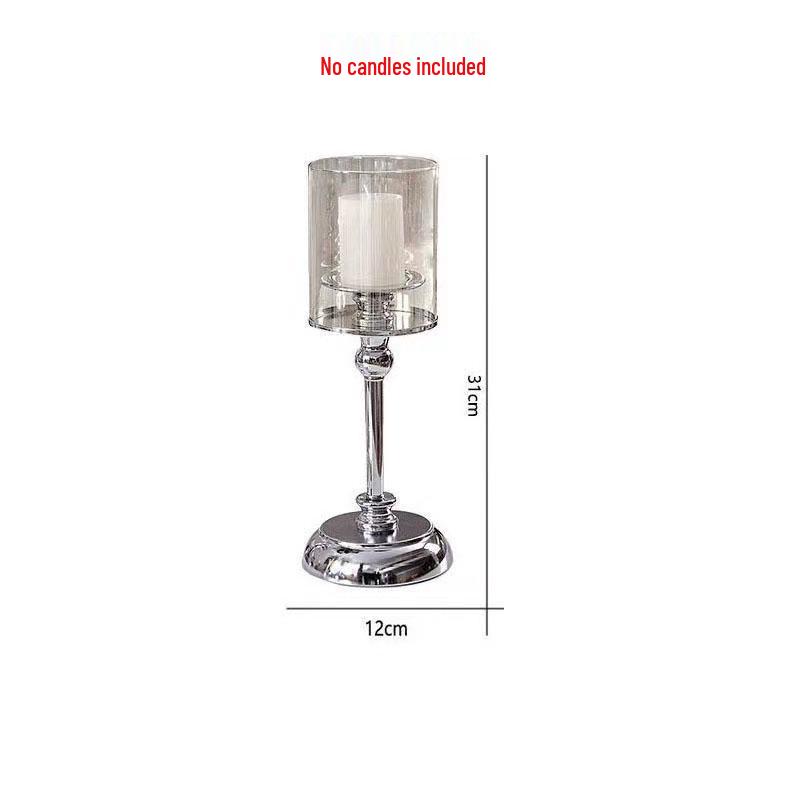 Nordic Luxury Glass Candle Holder: Romantic Retro Table Decoration for Candlelight Dinners