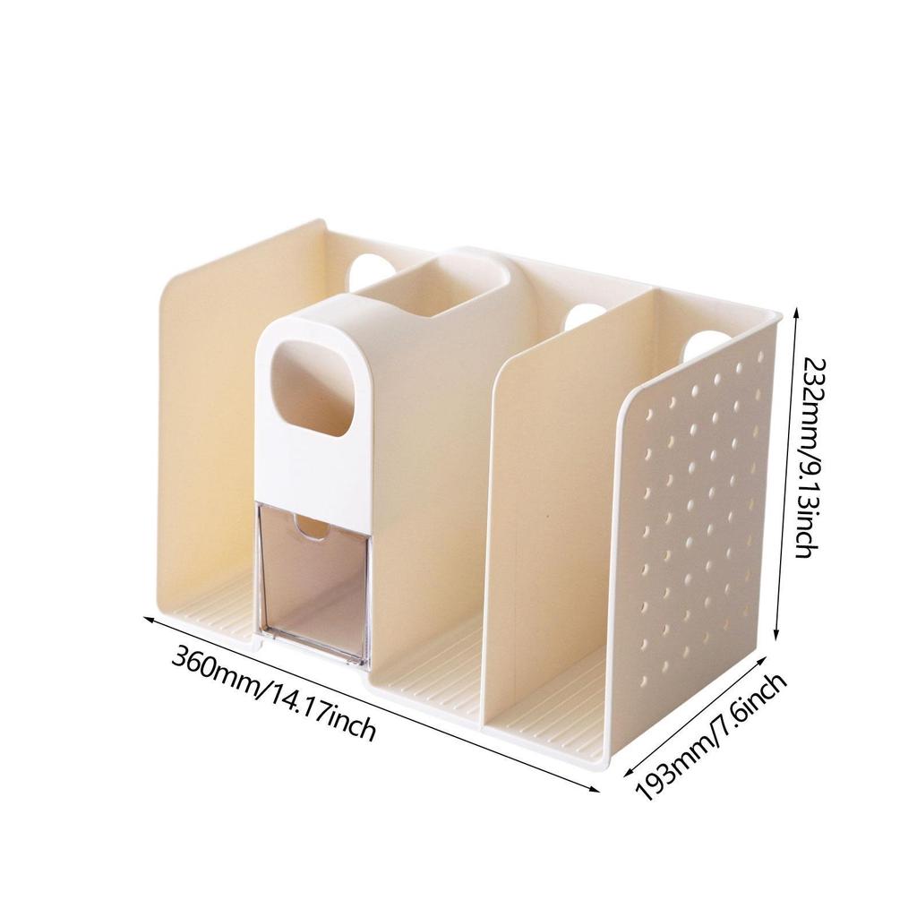 Desk Organizer Storage Box Stationary Storage Portable Office Supplies with Drawer with Pen Holder Book Organizer for Desk Home