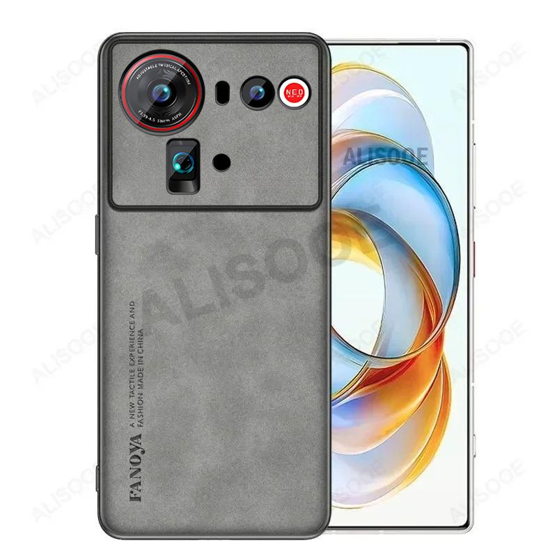 Frosted PU-Leather Funda for Nubia Z80 Ultra Z70 Z60 Ultra Case Matte Plastic Shockproof Back Cover Capa