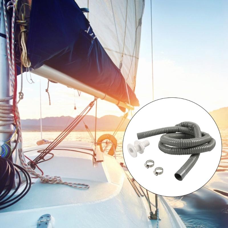 Bilge Pump Installation Kit Bilge Pump Hose 1-1/8-Inch Dia Plumbing Kit 6 FT Quality Kink-free Flexible PVC Hose Clamps