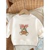 Kids Crewneck Sweatshirt, Bright Color Print, Spring Autumn Casual Tops
