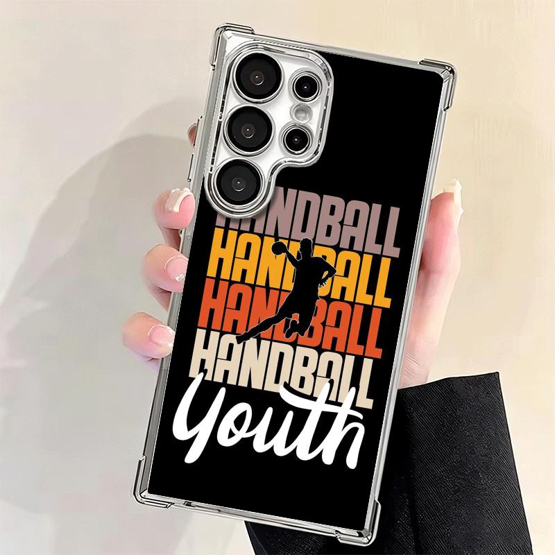 Handball Sport Beschichtet Handyhülle Für Samsung Galaxy S24 S25 FE S26 Edge S23 Ultra S22 S21 Plus S20 Anti-Fall Airbag Abdeckung